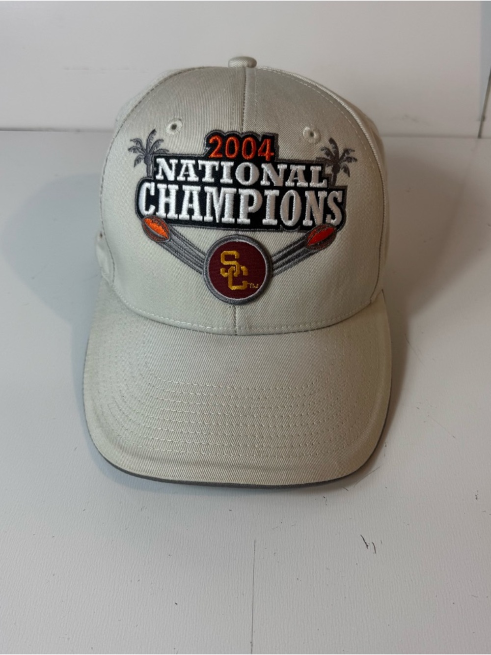 Vtg USC Trojans Hat Cap 2004 National Champions Orange Bowl Nike Locker Room
